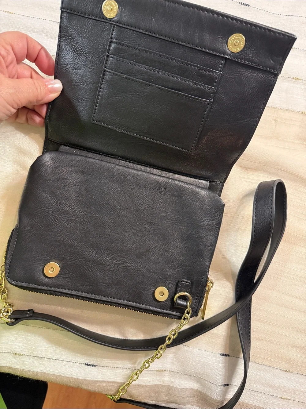 Steve Madden Black Crossbody with Multicolor Logo Print NWOT